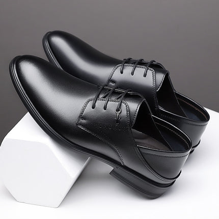 Casual Leather Shoes for Men, Genuine Leather British Style Men's Shoes, Versatile and Trendy 2025 New Spring and Autumn Men's Business Formal Leather Shoes