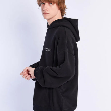 Men's Sweatshirt Hoodie Spring and Autumn Korean Fashionable Loose Letter Printed Pullover Long-sleeved T-shirt Top Trendy Men's