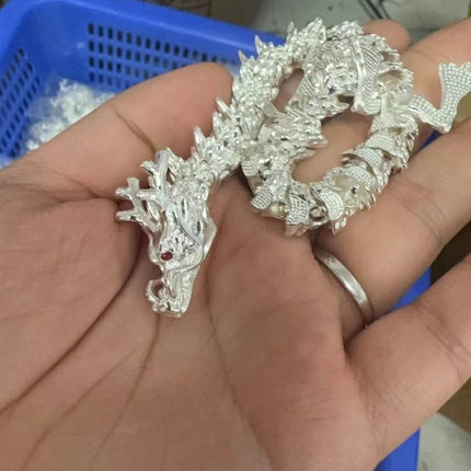 Alloy 3D Three-dimensional Activity Dragon Home Office Desktop Antique Dragon Jewelry Chinese Dragon Handle Metal Crafts