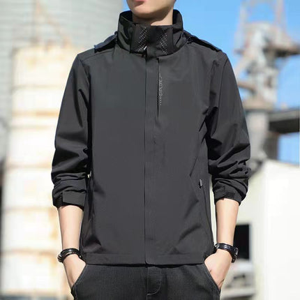 Outdoor Spring and Autumn Windproof Waterproof Rush Clothes Hiking Climbing Thin Single Rush Work Clothes for Men and Women Windbreaker Coat Printing