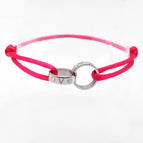 Rose red rope + steel color accessories