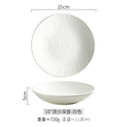 [quicksand] 10inch deep plate-matte white