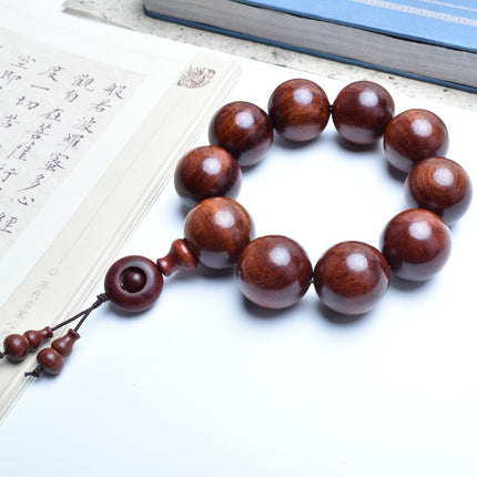 Venus Old Material Zambia Lobular Red Sandalwood Handheld Chain High Oil Mimi Buddha Bead String New Chinese Style Ornament for Men and Women