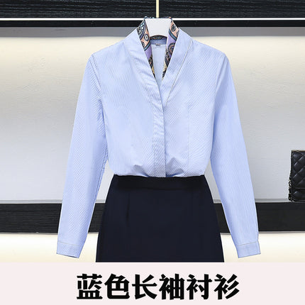 High-end professional dress winter long sleeve civil servant interview formal dress women beauty salon jewelry overalls professional temperament