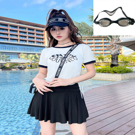 Women's Swimsuit 2025 New Style Belly-Covering Slimming Look One-Piece Boxer Swimming Pool Conservative Hot Spring Professional Large Size Swimsuit