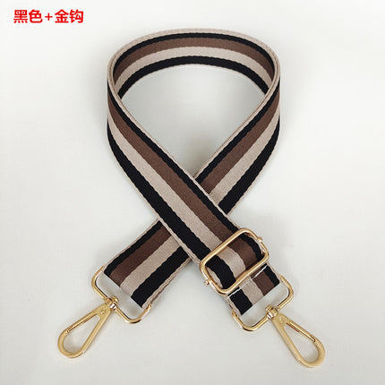 Thickened Color Stripe Wide Shoulder Strap Adjustable Shoulder Crossbody Bag Strap Small Fresh Women's Bag Extended Belt Wholesale Belt