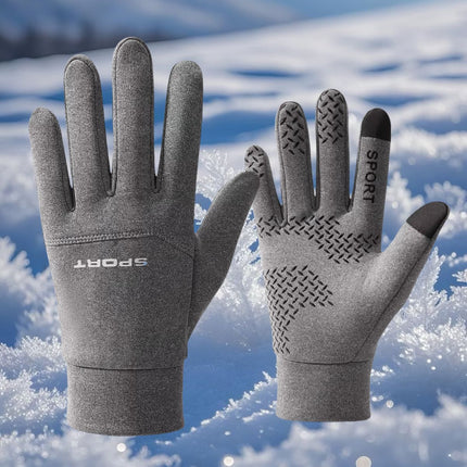 Warm Gloves Winter Outdoor Sports Running Ski Gloves Anti-Slip Touch Screen Windproof Waterproof Cold-Proof Cycling Gloves