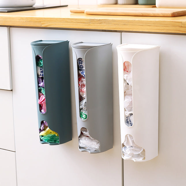 Garbage bag storage box kitchen storage plastic bag collector wall-mounted convenient bag withdrawal type