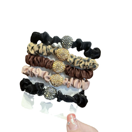 Korean high-grade feeling headband 2023 New exquisite large intestine hair band rubber band women's horsetail ball headdress leather case