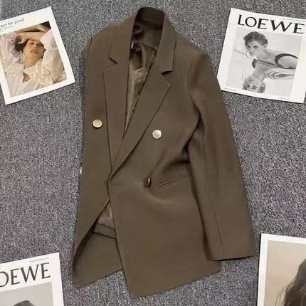 Orange Suit Jacket Women's 2025 Spring and Autumn New Korean High-end Temperament Popular Suit 22 Colors