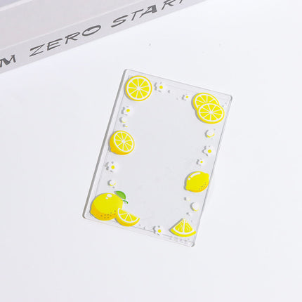 Small Fresh Cherry Album Small Card Protective Cover Hard Rubber Cover 40 Silk High Permeable Anti-scratch Tear Film B8 Bead Chain Card Cover in stock