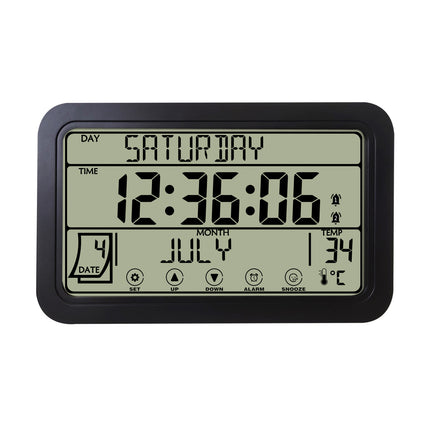 Cross-border Amazon Hot Week Full Display Touch Alarm Clock Bedroom Desk LCD Multifunctional Electronic Wall Clock