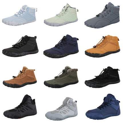 Cross-border New Outdoor Cotton Shoes Couple Non-slip Waterproof Snow Boots Fleece-lined Thickened Hiking Shoes Women's Hiking Camping Shoes