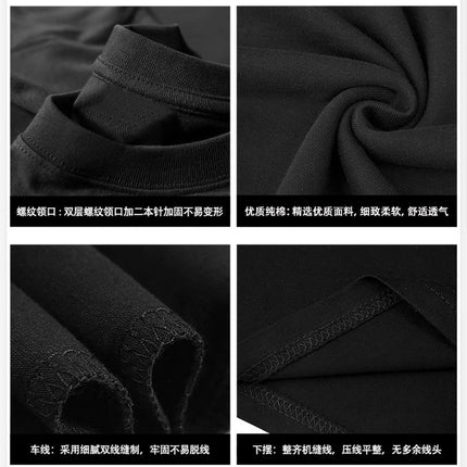 [Strict Selection] Pure Cotton Short-sleeved T-shirt Men's American Street Heavy Cotton Short-sleeved T-shirt Men's Summer Fashion Brand Wholesale