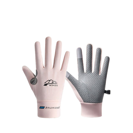Half finger gloves men's summer riding driving breathable thin ice silk touch screen sunscreen non-slip gloves women manufacturers wholesale