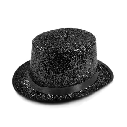 British Retro Gentleman Hat Black High Top Jazz Hat Stage Magic Hat Kidsren's Performance Hat Fashion High Top Hat