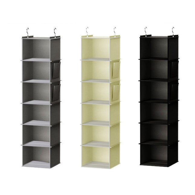 Bamboo wardrobe storage hanging bag multi-functional washable folding clothing storage organizing bag hanging storage hanging bag
