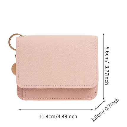 Factory New Card Bag Short Cute Small Women's Coin Purse Simple Light Luxury PU Leather Certificate Storage Bag Thin
