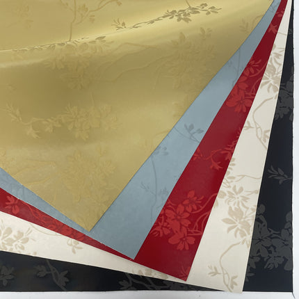 Chinese-style mercerized PU leather antique national fashion elegant plum blossom pattern clothing luggage leather clothing leather pants children's clothing PU fabric