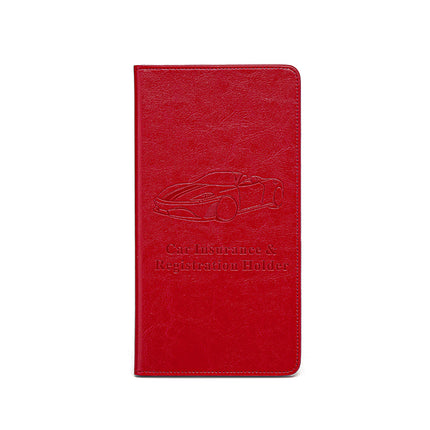 Leather Car Document Bag Card Holder Car Registration and Insurance Holder Multifunctional Pu Car Document Id Holder