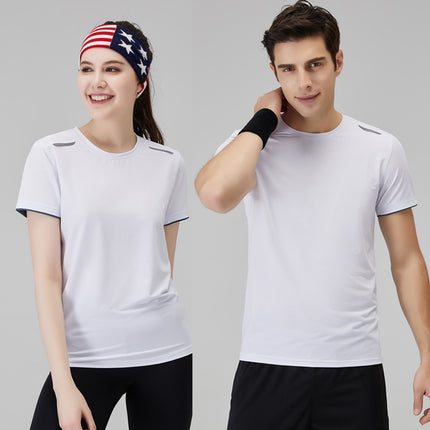 Loose Crewneck Running Basketball Short-sleeved Sports Class Clothes Cool-feeling Quick-drying Summer League Building Sports T-shirt