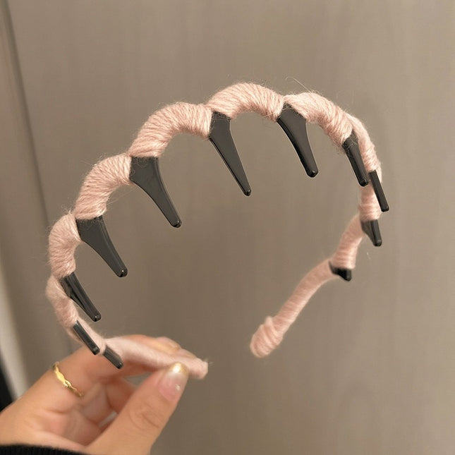Plush Leopard Print Headband for Women, Autumn Hair Accessory for Tidying up Stray Hair, High Cranial Headband, Hair Clip, Hair Accessory, Korean Style Headband
