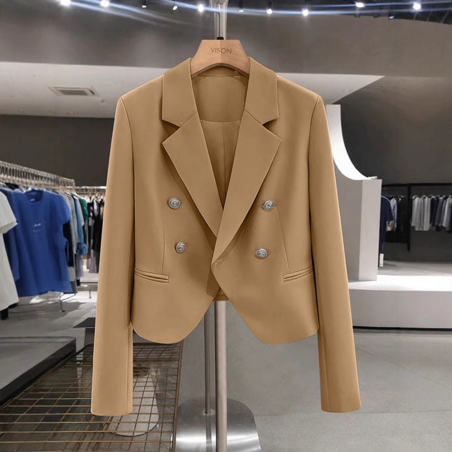 Small Suit Jacket Women's 2025 New Spring and Autumn Casual Korean Style Design Sense Black Small Suit Outside Cross-border