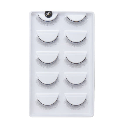 Wholesale 5 pairs of false eyelashes natural simulation grafting hard stem can support double eyelid stickers for beginners to practice eyelashes