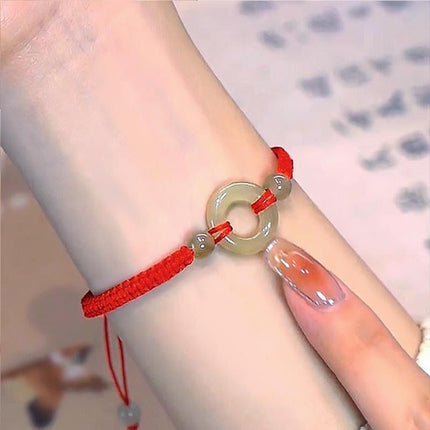 New Chinese Style Design Sense Plum Blossom Woven Bracelet Women's Chinese Style Adjustable Woven Hand Rope Gift Hand Woven Rope