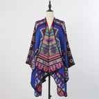 Slit scarf-blue