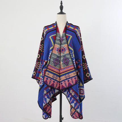 Ethnic Style Men's Hooded Cloak Shawl Women's Thickeneded Warm Xinjiang Xizang Lijiang Travel Photo Outer Cloak