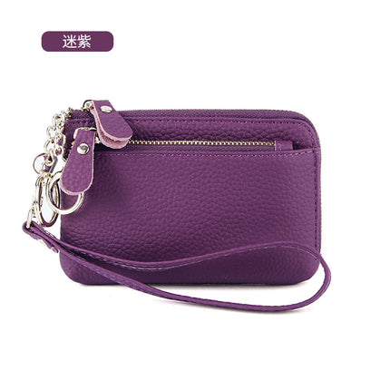 2022 New First Layer Cowhide Hand Small Wallet Simple Multifunctional Genuine Leather Hand with Coin Purse for Women Wholesale