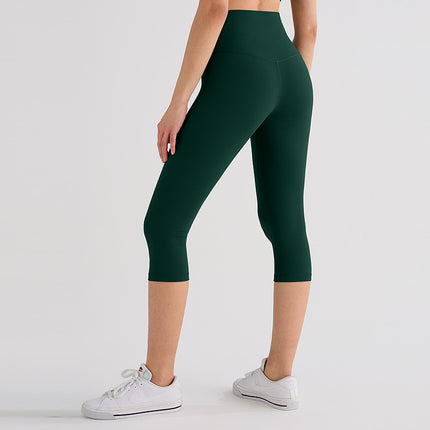 Runa Pulse Brushed Non-Stick Yoga Pants Women's Moisture-Absorbent Running and Cycling Fitness Sports Tight Cropped Pants