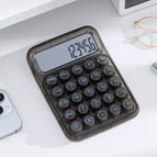 Transparent mechanical button calculator silent model 817air black