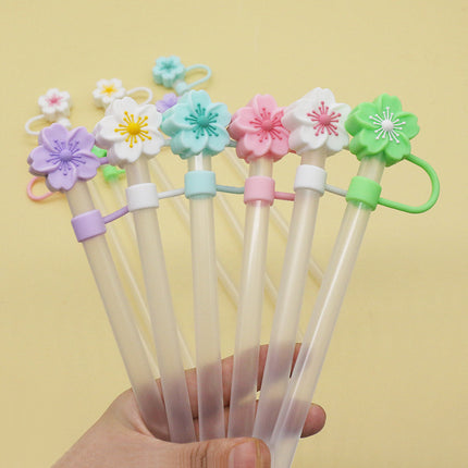 Popular 10mm Begonia Flower Straw Cap Stanley Water Cup Straw Plug Silicone Flower Straw Cover Direct from Manufacturer