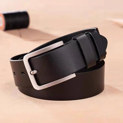 Cross-border men's leather pin buckle belt retro belt fashion casual real cowhide jeans belt manufacturers wholesale