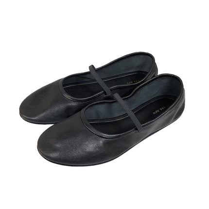 Niche The row Ballet Flats Comfortable Soft Leather Step-on French Milk Shoes Leather Shoes Women's Shoes