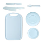 Large plate 6-piece blue