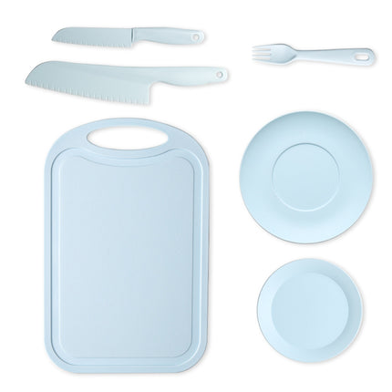 Children's Safety Knife Chopping Board suit Kindergarten Early Education Tableware Plastic Teaching Melons and Fruits Cake Knife Cutting Vegetables Does Not Hurt Hands