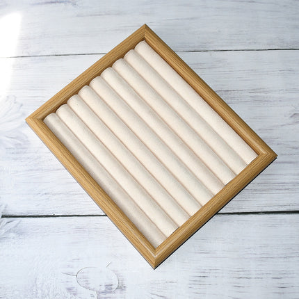 Walnut Color Jewelry Tray Ring Storage Box Solid Wood Ring Plate Earrings Earrings Bracelet Display Jewelry Display Rack