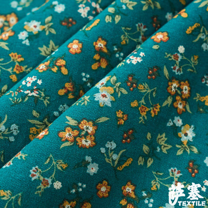 Hemp Cotton Digital Printing Fabric Printing Cotton and Linen Clothing Fabric Vintage Handmade DIY Tablecloth Patchwork Southeast Asia