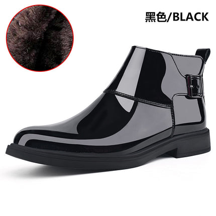 Men's Leather Boots Cross-border plus size Autumn and Winter New High-top Shoes Fashion Business Dress Leather Shoes Fashion British Casual Shoes