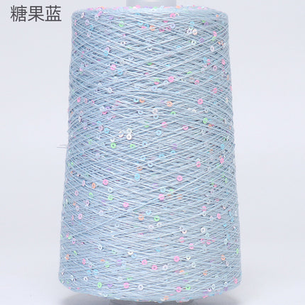 Silk Joy/Tencel Iridescent Sequin Hand-Knitted Yarn Ball Colorful Tencel Sequin Yarn Wholesale 500g