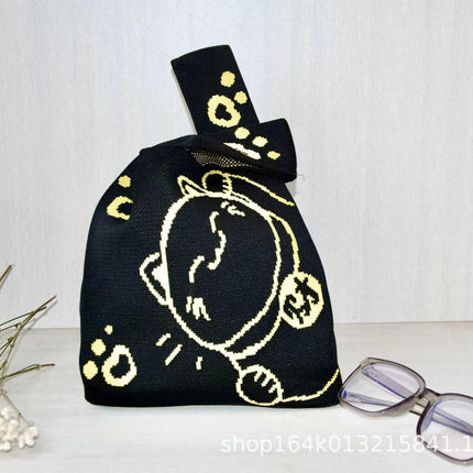 Knitted Bag Souvenir Gift Bag Kindergarten Kidsren Baby Full Moon Birthday Gift Cartoon Gift Bag Gift