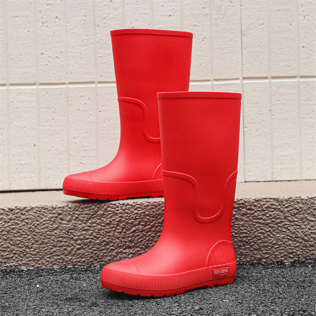 High-Top Women's Rain Boots, Spring & Fall Rain Boots, Women's High-Top Waterproof Shoes, Outdoor Work Non-Slip Waterproof Rubber Shoes, Women's Shoes