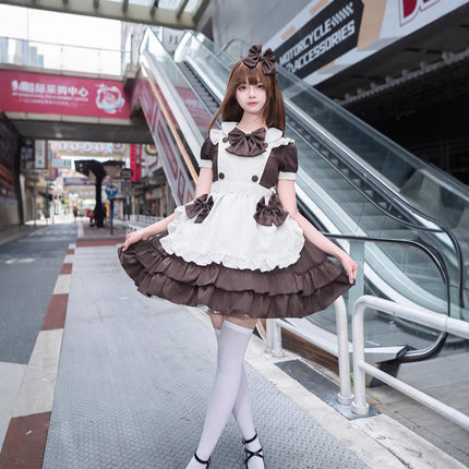 Anime Maid Lolita Soft Girl Skirt Cos Anime Cream Sweetheart Cafe Cute Maid Uniform Suit