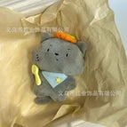 12cm / Pendant gray wolf squeaks
