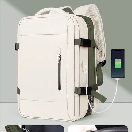 Expandable Travel Backpack, Large-Capacity Backpack, Women's Business Trip Mountaineering Bag, Men's High-End Business Computer Bag