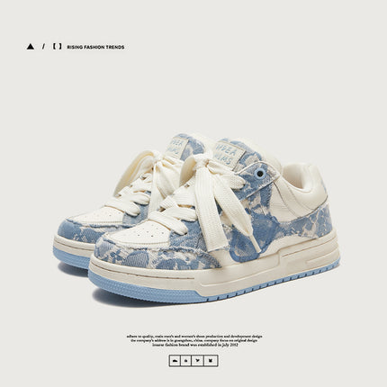 Guangzhou Shoes National Fashion Designer Men's Shoes Men's Fashion Shoes Destruction Canvas Board Shoes Men's and Women's Lovers Shoes Bread Shoes