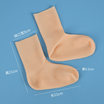 Long Tube Full-Foot Moisturizing Waterproof Anti-Cracking Silicone Socks for Men and Women, Foot Protectors, Heel Foot Mask, Moisturizing Foot Care